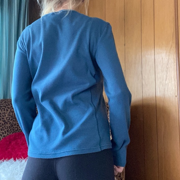 Armani exchange blue teal long sleeved crewneck sweater - Picture 3 of 4